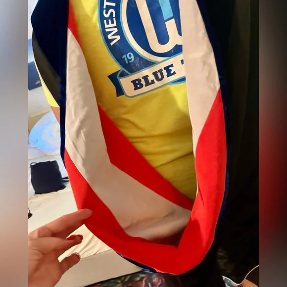 Cotrell Leonard PhD Doctoral Hood Graduation ceremony cowl Regalia Blue white OS - Picture 6 of 13